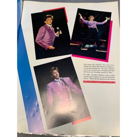 Barry Manilow 1987 Big Fun Tour De Force Concert Program Book - Picture 3 of 8